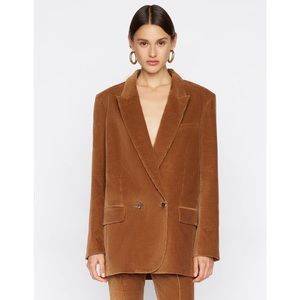 NEW FRAME Corduroy Blazer Double Breasted Di Jacket Camel